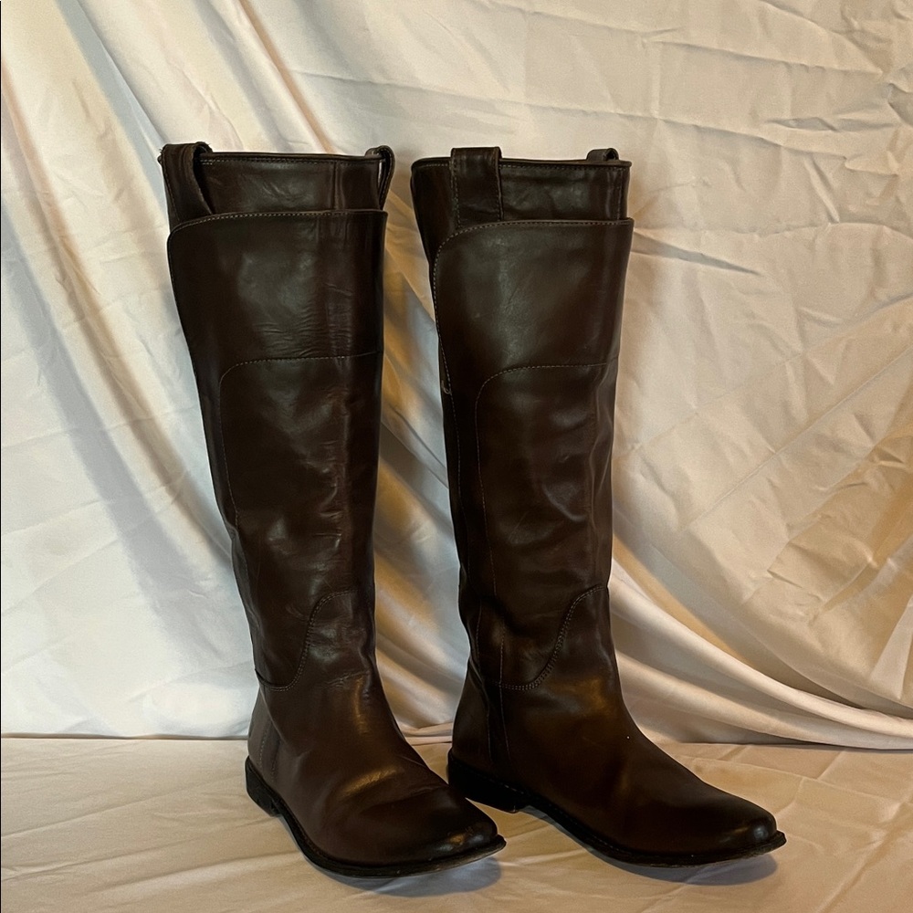 Frye Elegant Brown Leather Knee-High Boots